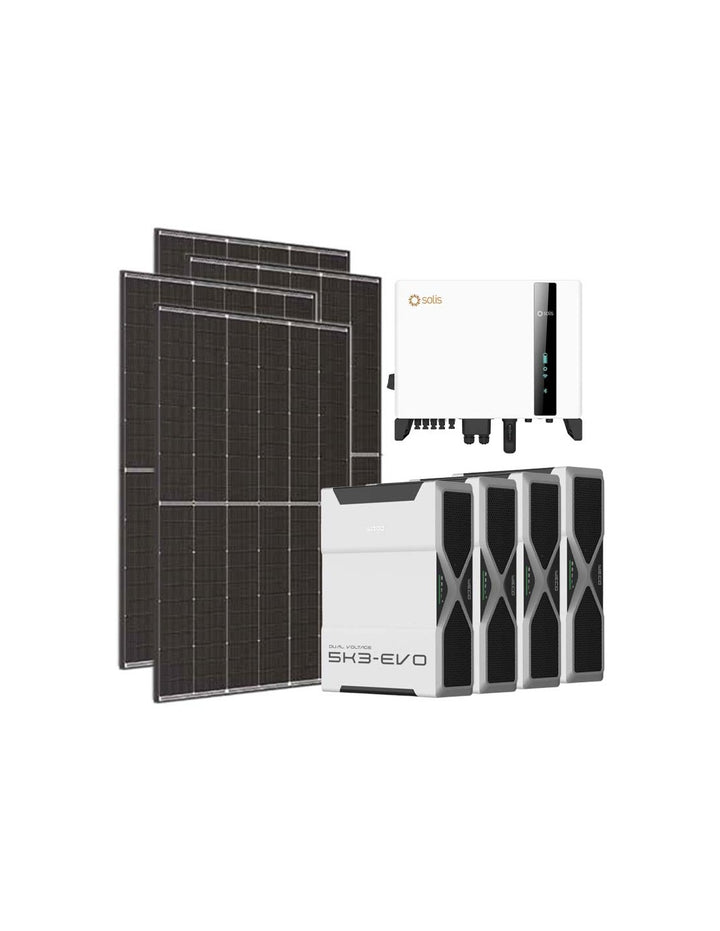 Dreiphasiges Photovoltaik-Kit 10800W Wechselrichter Solis 10kW Lithium 20.8kWh Weco EVO...