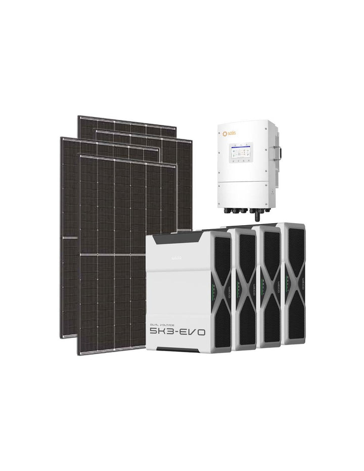Dreiphasiges Photovoltaik-Kit 8100W Wechselrichter Solis LV 8kW Lithium 20.8kWh Weco...