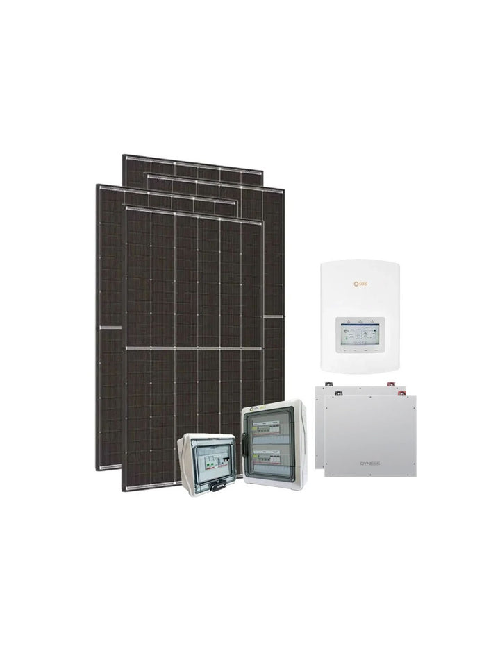 Einphasige Photovoltaik-Kit 3150W PLUS Inverter Solis 3kW Akku Dyness 10.24kWh
