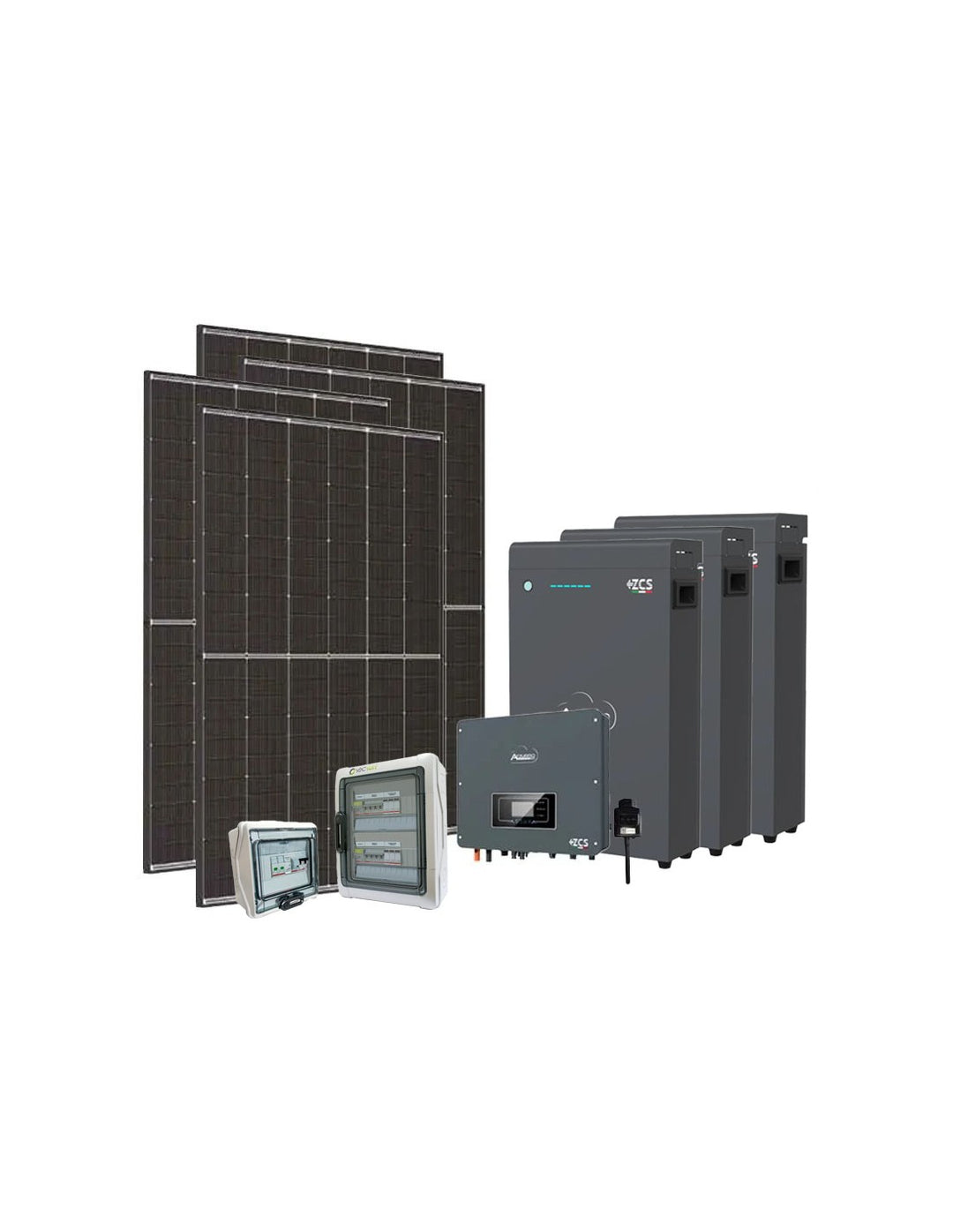 Einphasige Photovoltaik-Kit 4950W Plus-Zucchetti 4.6kW Akku ZSX5000 S 15.3kWh
