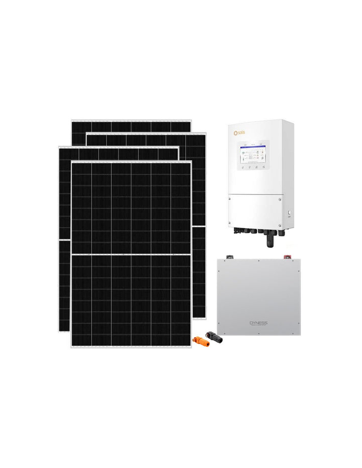 Einphasige Photovoltaik-Kit 5460W Wechselrichter Solis 5kW Akku 5.12kWh Dyness