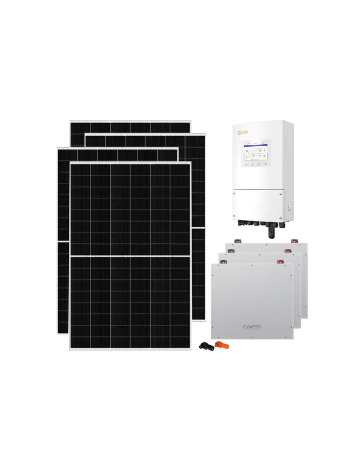 Einphasige Photovoltaik-Kit 6370W Wechselrichter Solis 6kW Akku 15.36kWh Dyness