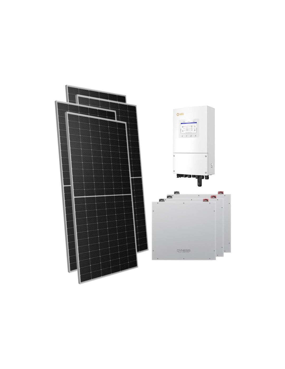 Einphasige Photovoltaik-Kit 8330W Wechselrichter Solis 8kW Akku 15.36kWh Dyness