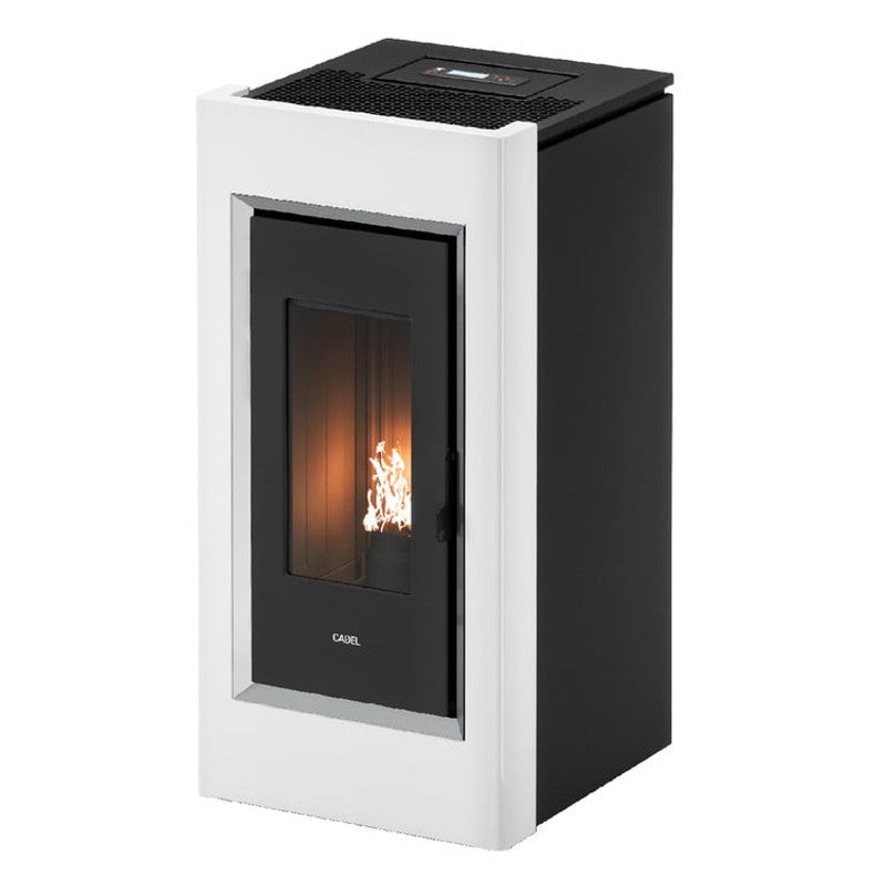 CADEL Prince 11 kW weißer Luftpelletofen mit WLAN