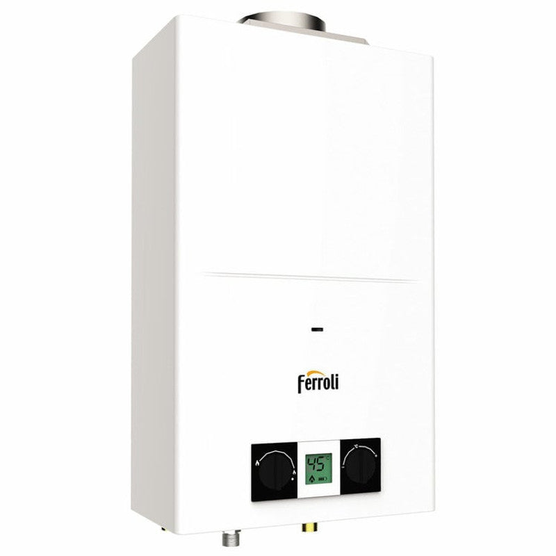 Ferroli Pegaso Eco Wand-Gaswarmwasserbereiter mit Naturzug und offener Kammer