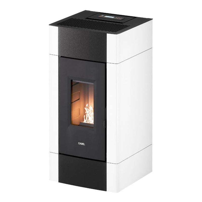 CADEL Cristal 9 weißer 8,5 kW Luftpelletofen mit WLAN