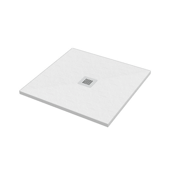 Ercos Stone Duschwanne 800x800 Quadratisch Mattweiß