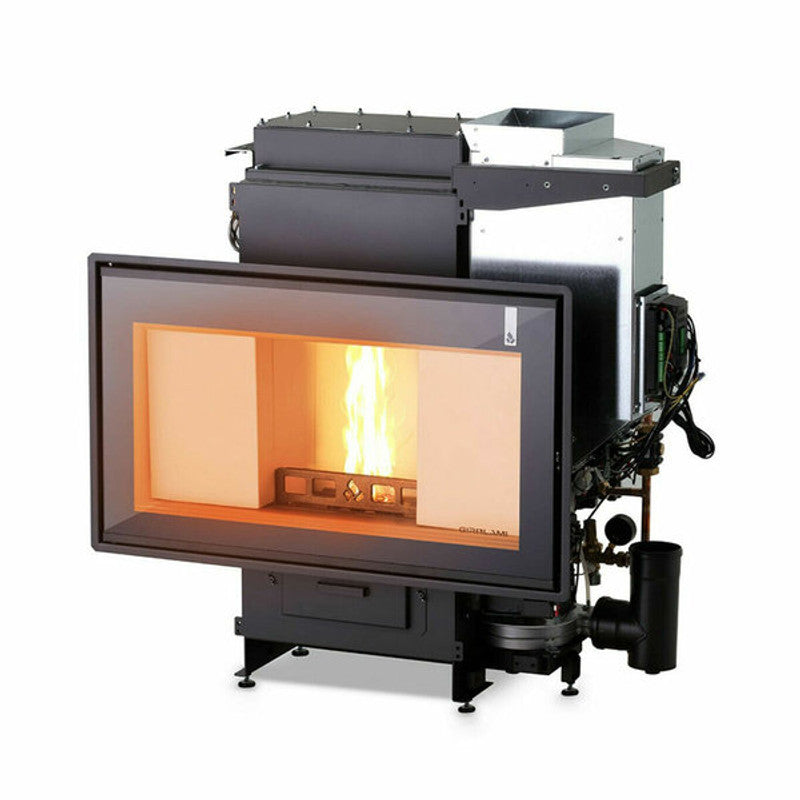 Termocamino Girolami TI SLIM PANORAMA 22 21 kW Idro Mehrstoff-Thermokamin