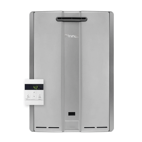 Warmwasserbereiter Rinnai Infinity Sensei Gas-Brennwert-Warmwasserbereiter für den Außenbereich, 32 l/min, Flüssiggas
