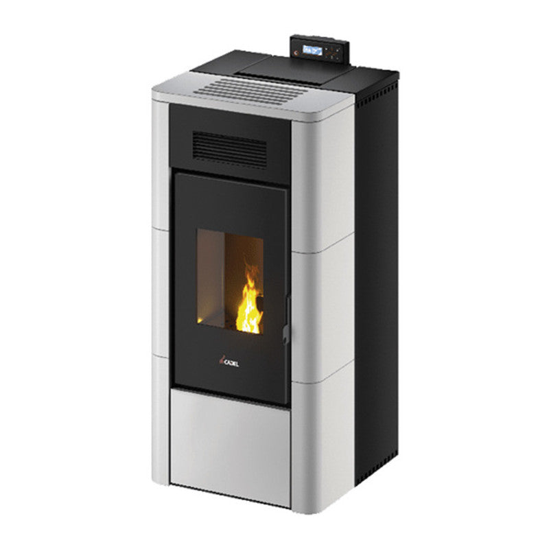 Cadel Pelletofen Idro River 23 H2O CADEL weiße Majolika 22,8 kW Wasser + ACS-Kit +