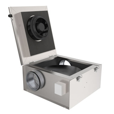 Systemair KVK Silent 100 – Schallgedämmter Kanalventilator, Rohr 100 mm, 230 V