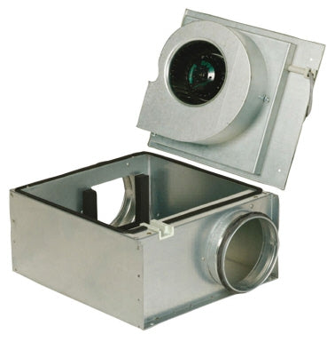 Systemair KVK Slim 160 EC – Schallgedämmter Kanalventilator, EC-Motor, Rohr 160 mm, 230 V