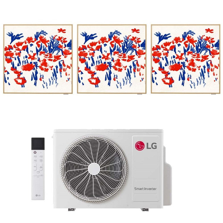 LG 3-fach-Split-Klimagerät ARTCOOL Gallery Photo, Wandgerät, Inverter, WLAN – Außengerät R32 7,9 kW, Innengeräte 9000+12000+12000 BTU MU4R27.U24A0+A[09|12|12]GA1.NSE