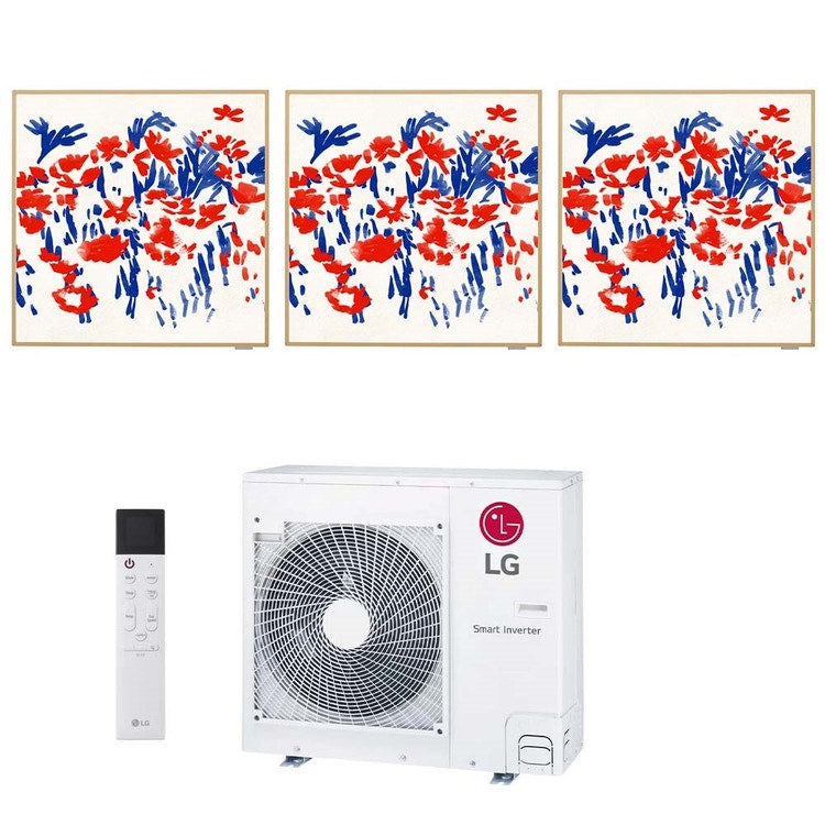 LG 3-fach-Split-Klimagerät ARTCOOL Gallery Photo, Wandgerät, Inverter, WLAN – Außengerät R32 8,8 kW, Innengeräte 9000+12000+12000 BTU MU5R30.U36A0+A[09|12|12]GA1.NSE