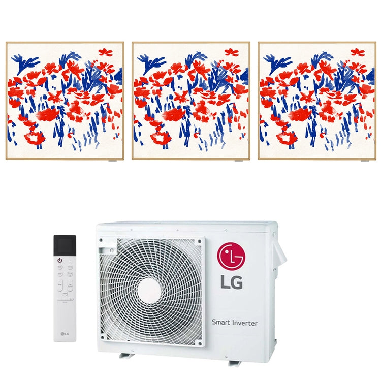 LG 3-fach-Split-Klimagerät ARTCOOL Gallery Photo, Wandgerät, Inverter, WLAN – Außengerät R32 7 kW, Innengeräte 9000+9000+9000 BTU MU4R25.U22+A[09|09|09]GA1.NSE