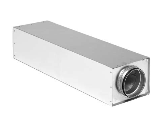 Lindab LRCA-125-1000 – Schalldämpfer, Rohr 125 mm, Länge 1000 mm