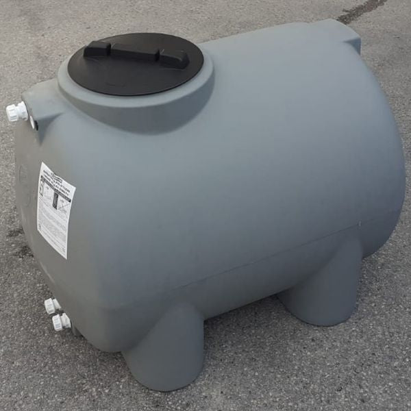 Cordivari Wasserauffangbehälter aus Polyethylen horizontal zylindrisch 500 Liter grau ORIZ500-GRIGIO