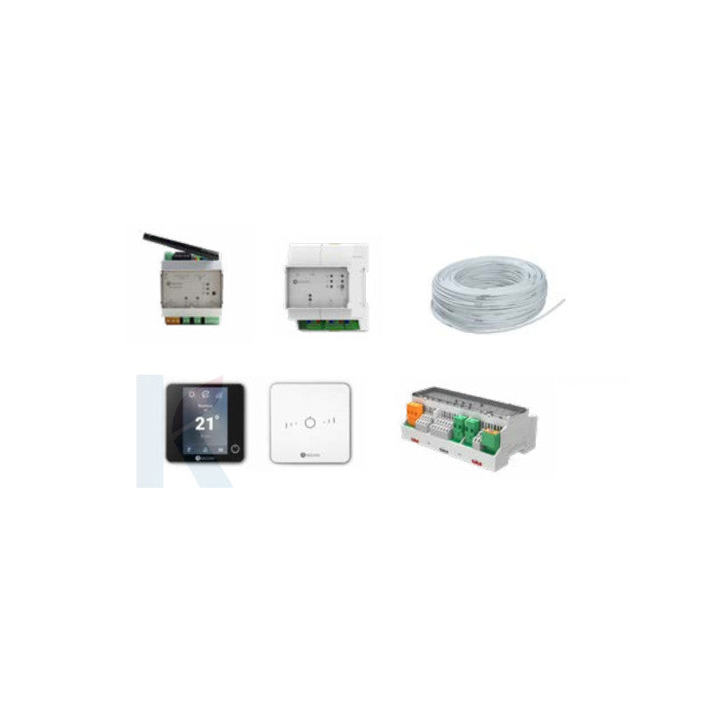 Solarics Airzone Flexa 25 für Fußbodenheizung, 1 Blueface + 7 Lite (pro Kabel) – Set