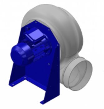 Venplast PQ 504 230V PTC PE – säurebeständiger Radialventilator, 6170 m³/h, 1,5 kW