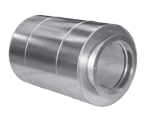 Soler & Palau TAAC 400 – Schalldämpfer mit Kern, Rohr 400 mm, Länge 1000 mm