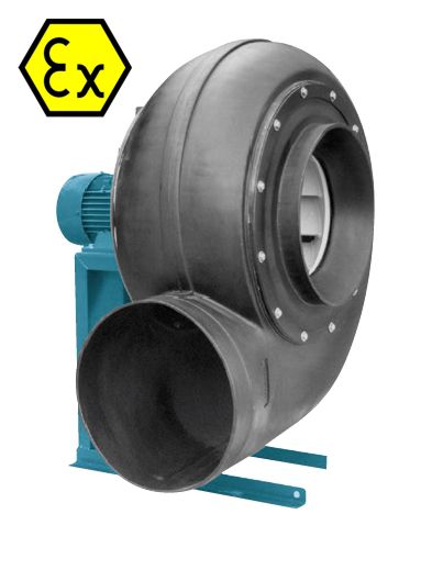 Venplast PR EX 804 400V PTC PE-EL – Radialventilator, explosionsgeschützt, säurebeständig, 22 kW, 37000 m³/h