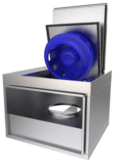 Systemair RSI 60-35 L1 sileo – Schallgedämmter Radial-Kanalventilator, Rechteckkanal 600 × 350 mm, 3834 m³/h