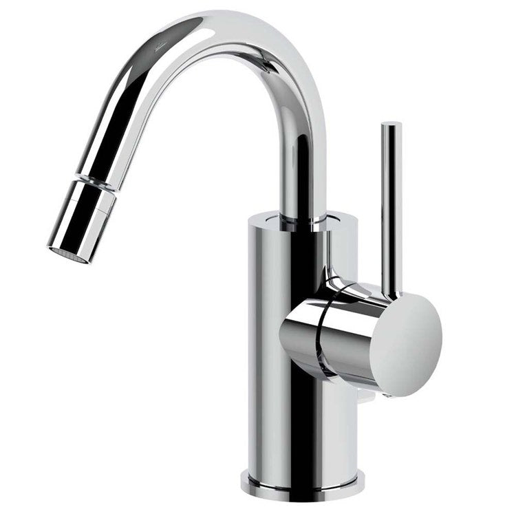 Rubinetteria Paffoni Armatur H. 19,1 cm für Bidet mit schwenkbarem Auslauf, ohne Ablauf, Chrom-Finish LIGHT LIG138CR