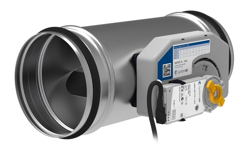 Systemair NOTUS-R-180-M2 – Volumenstromregler rund, Ø 180 mm, Stellantrieb 230 V