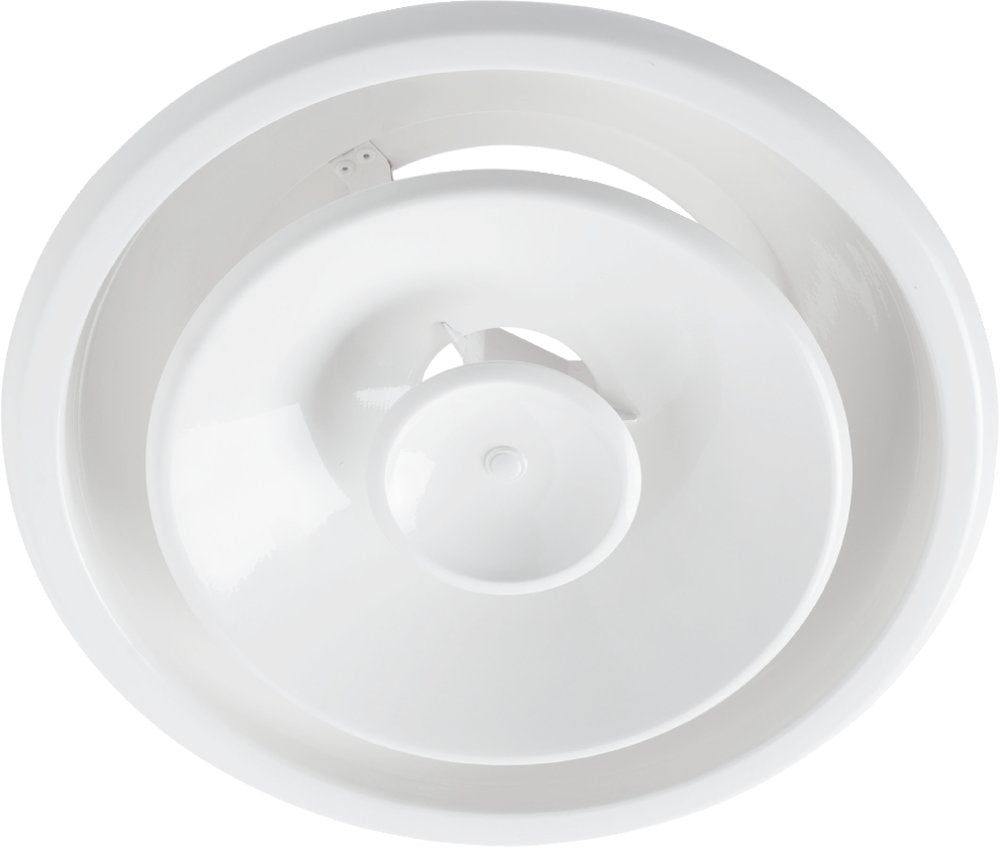 Konika-A-200-A – Luftdurchlass mit verstellbarem Kegel, Ø 200 mm, weiß