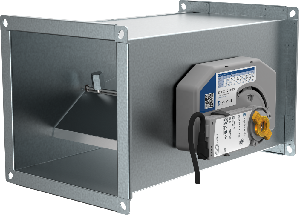 Systemair NOTUS-S-300x100-M2 – Konstant-Volumenstromregler, 300 × 100 mm, Ausführung M2 mit Stellantrieb