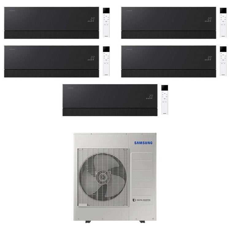 Samsung 5-fach-Split-Klimagerät WINDFREE Première, Wandgerät, Inverter, WLAN, Soapstone Charcoal – Außengerät R32 10 kW, Innengeräte 7000+7000+7000+12000+12000 BTU AJ100TXJ5KG/EU+AR70H[07|07|07|12|12]C1ABNEU