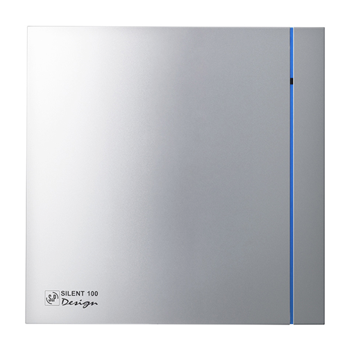 Soler & Palau SILENT 100 CRZ Design Silver 3C – Axialventilator, Rohr 100 mm, 85 m³/h, 230 V