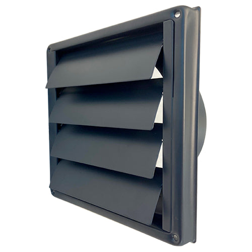 Paneir SMS 100 BL – Schwerkraftklappe, Edelstahl schwarz, Rohr 100 mm