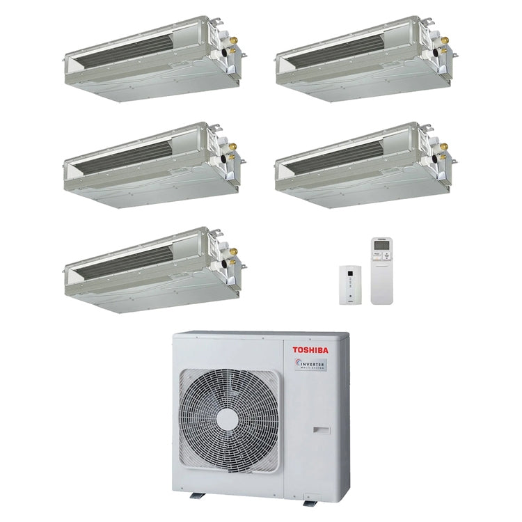 Toshiba 5-fach-Split-Klimagerät Kanalgerät, Inverter – Außengerät R32 10 kW, Innengeräte 22000+13000+10000+10000+10000 BTU RAS-5M34G3AVG-E+RAS-M[22|13|10|10|10]U2DVG-E