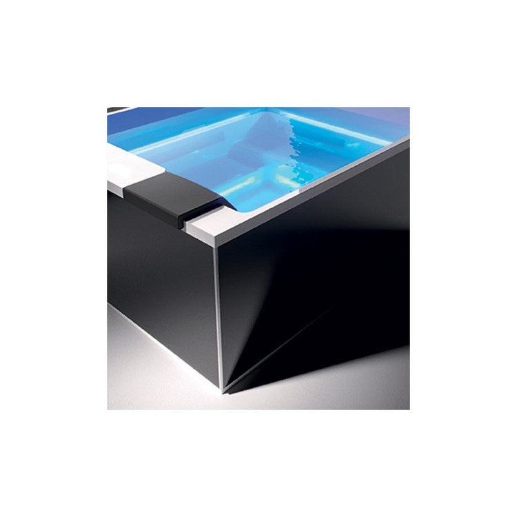 Treesse Verkleidung schwarz satiniert zur Installation eines Minipools in der Raummitte Ghost Plus Shadow N22GPS