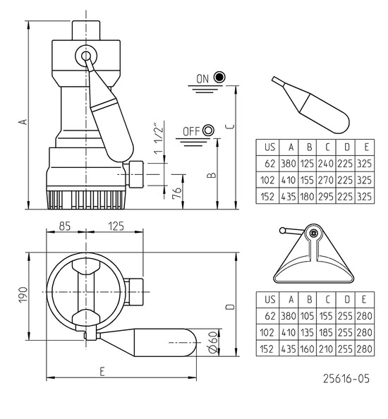 JUNG PUMPEN Schmutzwasserpumpe US 251 D - Art. JP09301