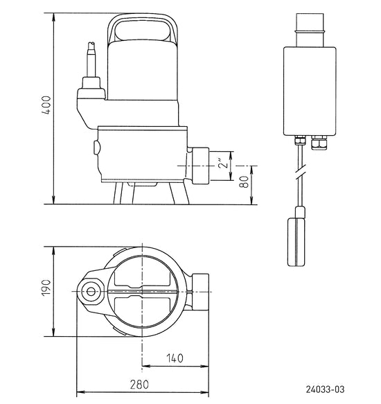 JUNG PUMPEN Schmutzwasserpumpe US 153 D - Art. JP09302