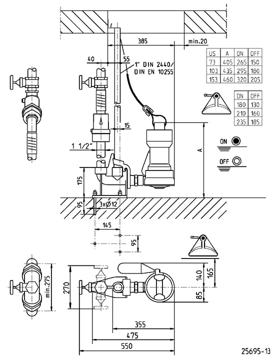 JUNG PUMPEN Schmutzwasserpumpe US 153 D - Art. JP09302