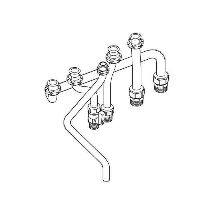 Vaillant Set Rohre und Armaturen für Heizung und Warmwasser für Einbaugeräte 0020240353