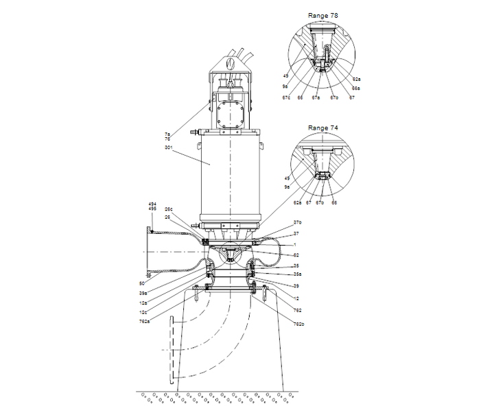 GRUNDFOS Tauchmotorpumpe S2.100.300.1500.6.72M.D.504.G.EX.D.61G Art.97685959