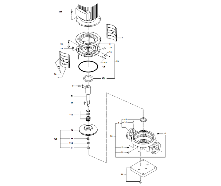 GRUNDFOS Einstufige Inlinepumpe TP 65-930/2 A-F-A-GQQE Art. 96087520