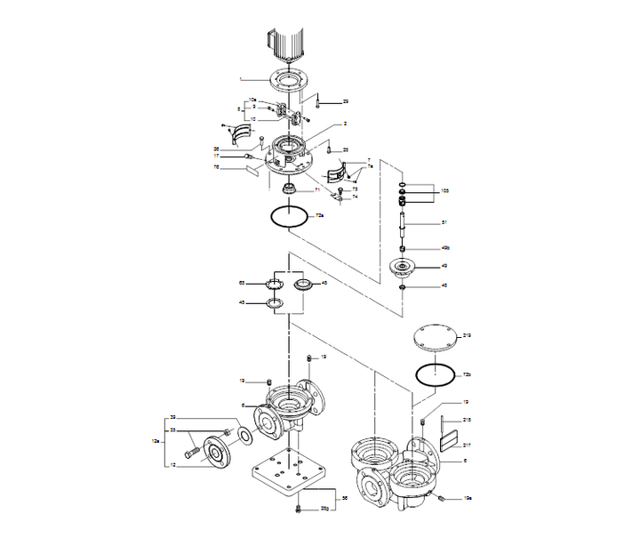GRUNDFOS Einstufige Inlinepumpe TP 32-150/2 A-F-A-RUUE Art. 96463665