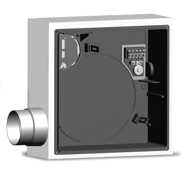 Vortice QE-B I K 90 R 2L – Einbaubox, mit Brandschutzklappe K90