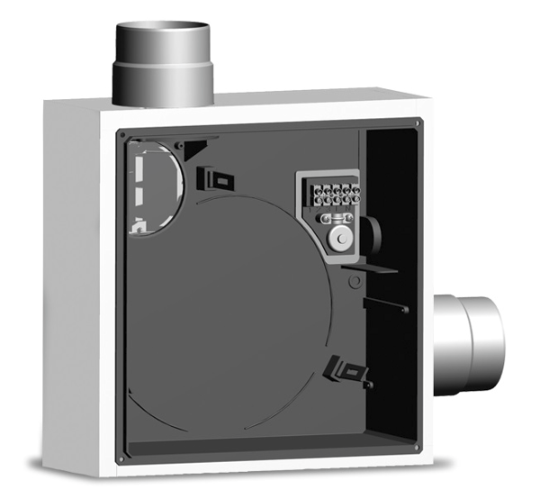 Vortice QE-B I K 90 S 2R – Einbaubox, mit Brandschutzklappe K90