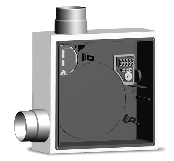 Vortice QE-B I K 90 S 2L – Einbaubox, mit Brandschutzklappe K90