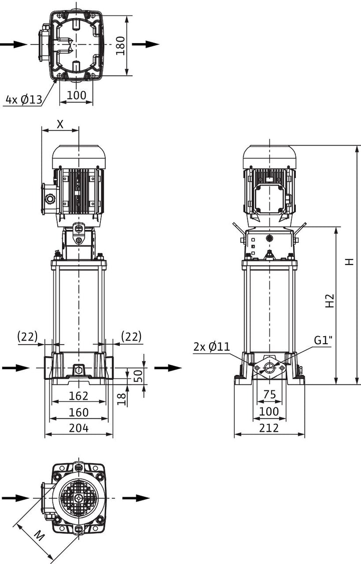 WILO Hochdruck-Kreiselpumpe Helix FIRST V 406-5/16/E/S/ Art. 4201085