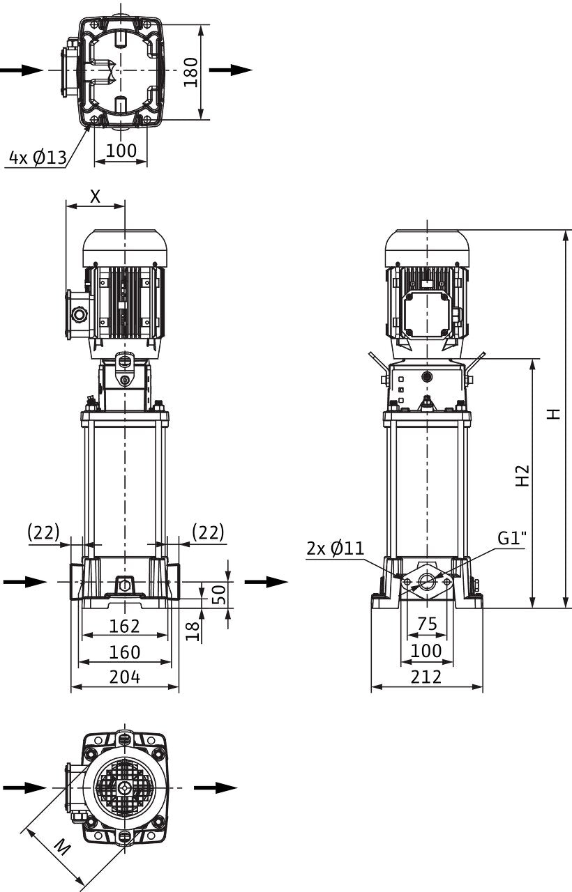 WILO Hochdruck-Kreiselpumpe Helix FIRST V 402-5/16/E/S/ Art. 4201073