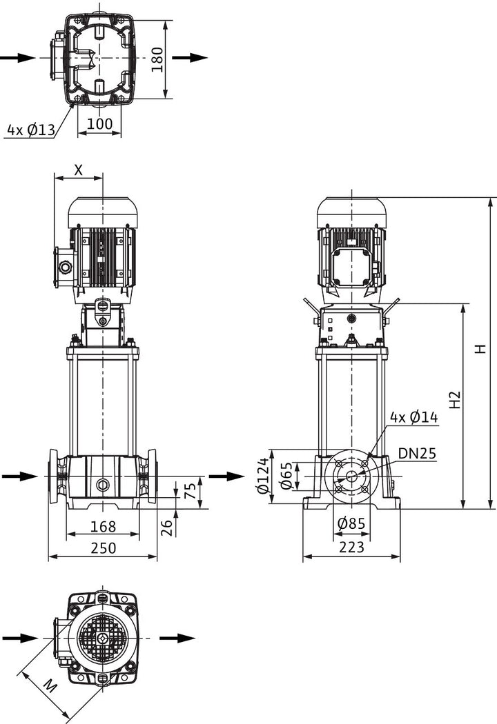 WILO Hochdruck-Kreiselpumpe Helix FIRST V 204-5/25/E/S/ Art. 4201024