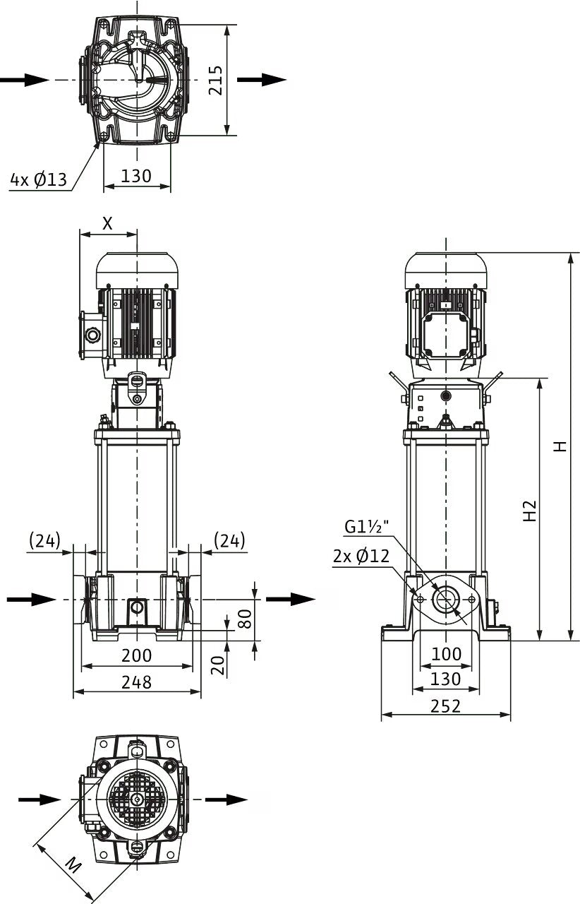 WILO Hochdruck-Kreiselpumpe Helix FIRST V 1002-5/16/E/S/ Art. 4200936