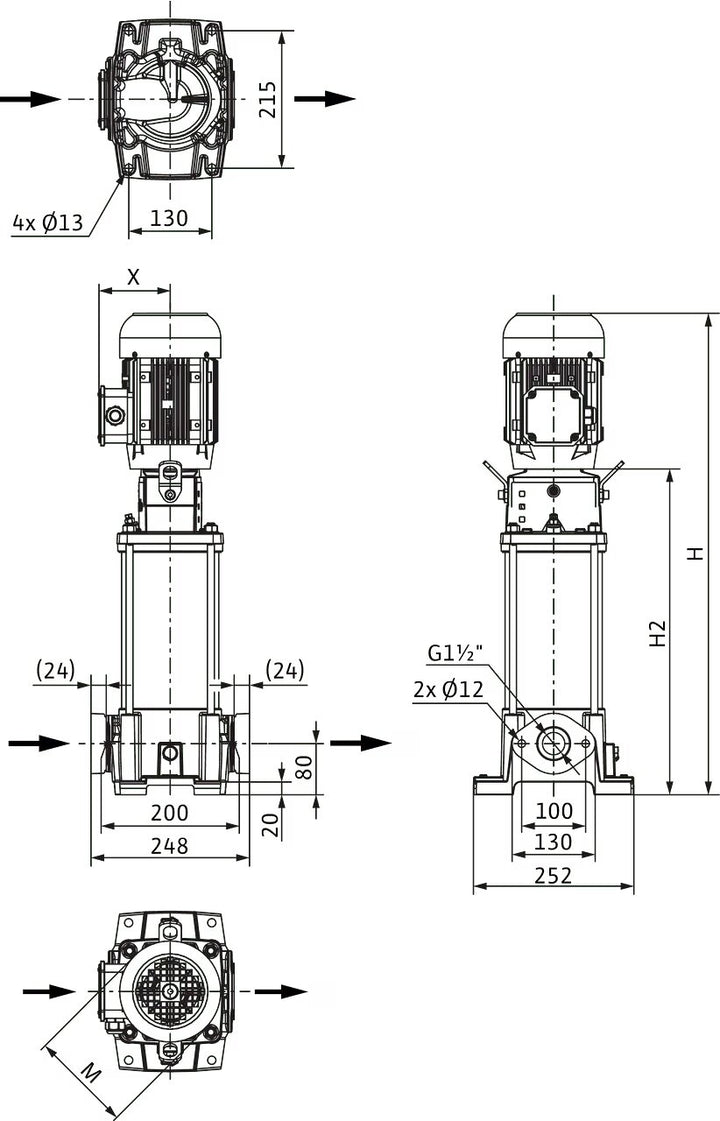 WILO Hochdruck-Kreiselpumpe Helix FIRST V 1009-5/16/E/S/ Art. 4200957